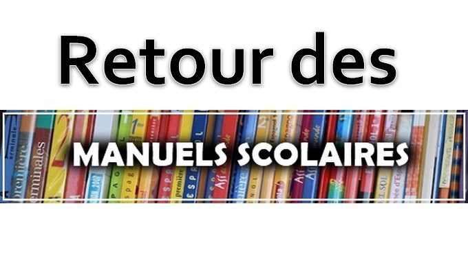 Retour des manuels et dossiers de réinscription